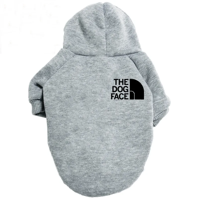 Pet Dog Hoodies Autumn and Winter Season Large Dog Clothes Dog Face Text Pattern French Bulldog Labrador Jacket Clothing image 5