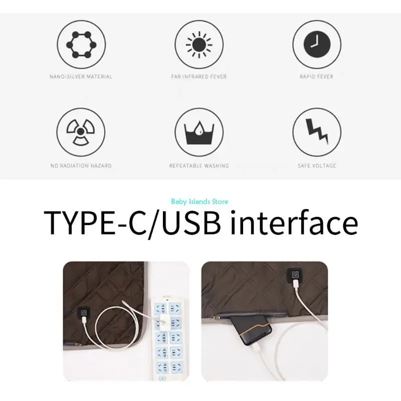 وسادة أمان عالمية K92D، وسادة تدفئة لعربة الأطفال، بساط تسخين سريع، متين لعربات الأطفال #4