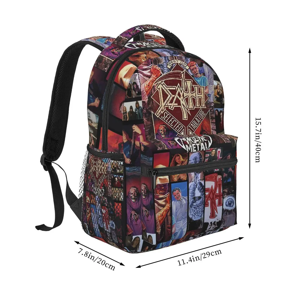 Humorous The Representative Band Of Death Metal Student Backpack School Bag Daypack for Men Women Fashion Bookbag Shoulder Bags