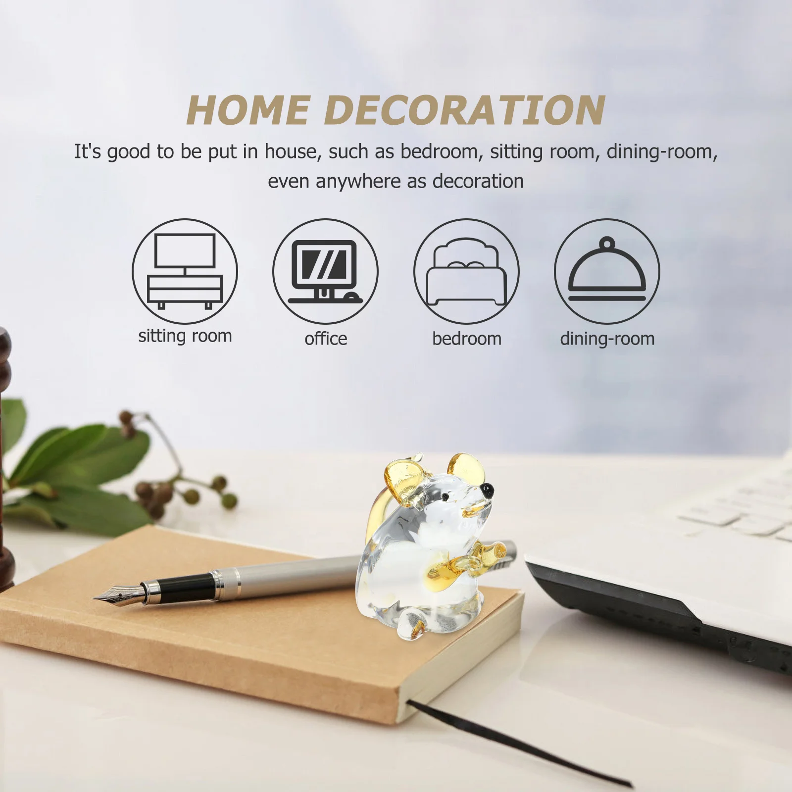 

Crystal Mouse Sculpture Safe Material Adorable Cute Desktop Decoration Birthday Anniversary Home Ornament Crystal Mouse Figures