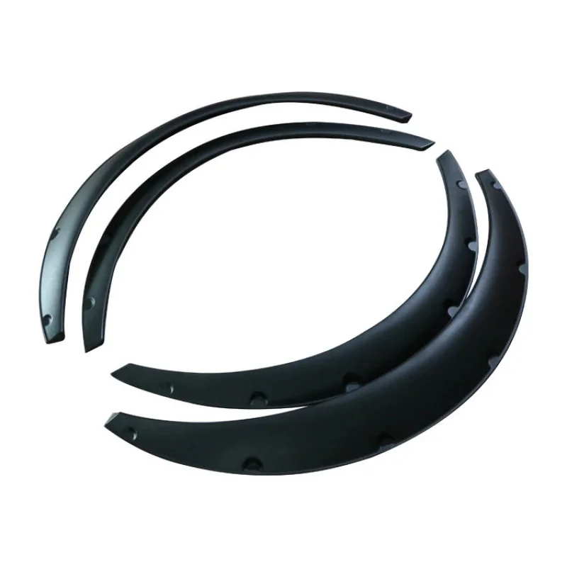 وصلة مضيئة لأقواس العجلات، حاجب عجلة سوداء لامعة عالمية #4