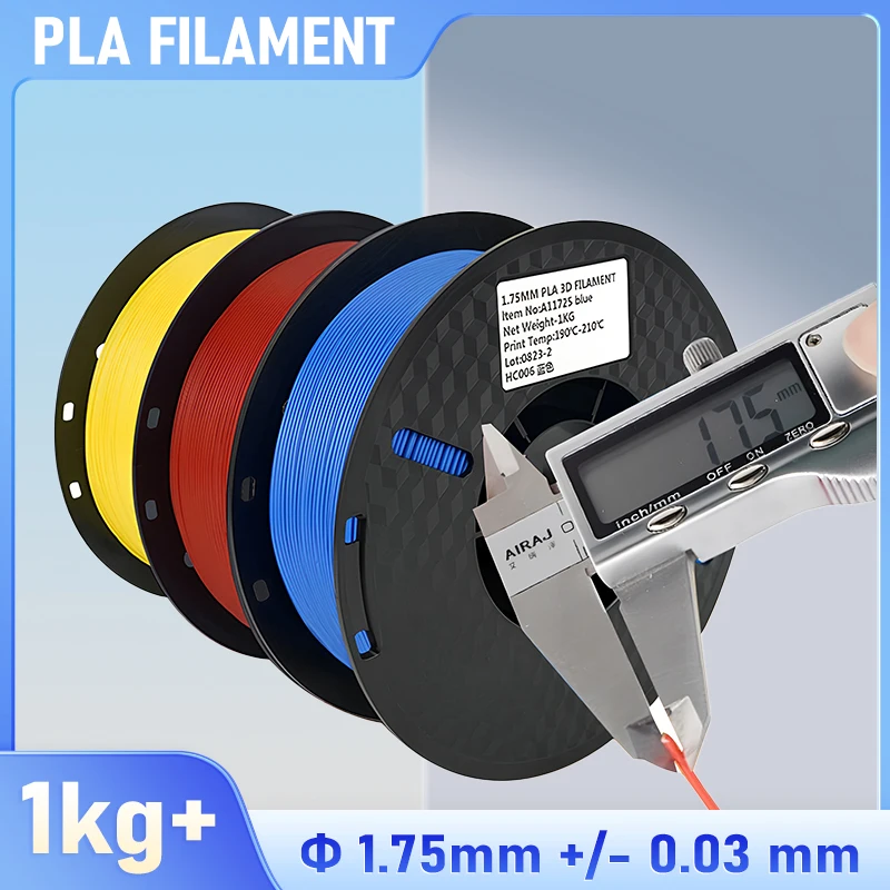 

PLA 3D Printer Filament 1kg 1.75mm - Non-Stringing, Clog-Free, High Precision, Eco-Friendly
