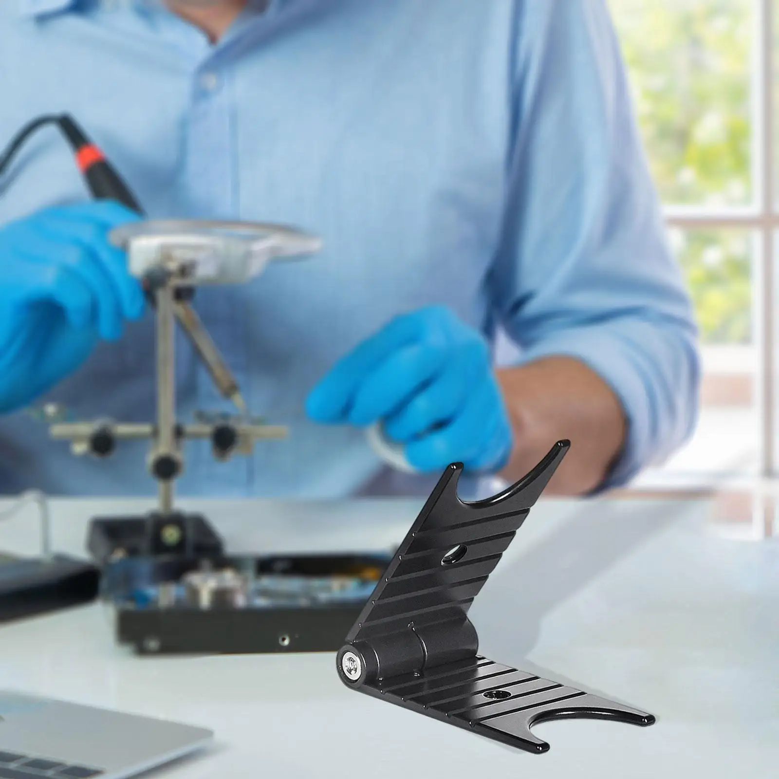 Soldering Iron Pen Holder Soldering Stand Versatile Rack Base Foldable Metal Support Station for Electronics Repair Workbench