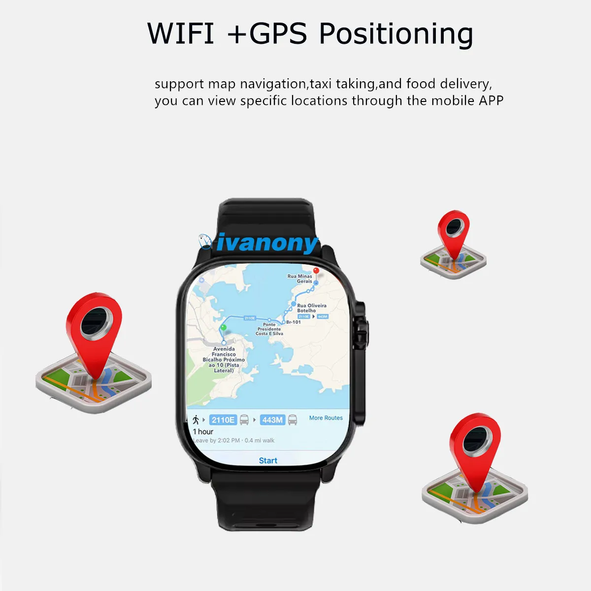 ساعة ذكية 4G بطاقة SIM وكاميرا WIFI 2.2 بوصة شاشة Amoled GPS APP تنزيل متجر Google Play Whatsapp Reply Smartwatch Women