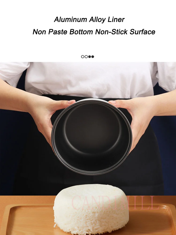 وعاء طهي الأرز الصغير من كانديميل، وعاء غير لاصق قابل للإزالة لشوربة الطبخ والأرز والطخنة ودقيق الشوفان، متوفر في خيارات 1.2 لتر/1.6 لتر