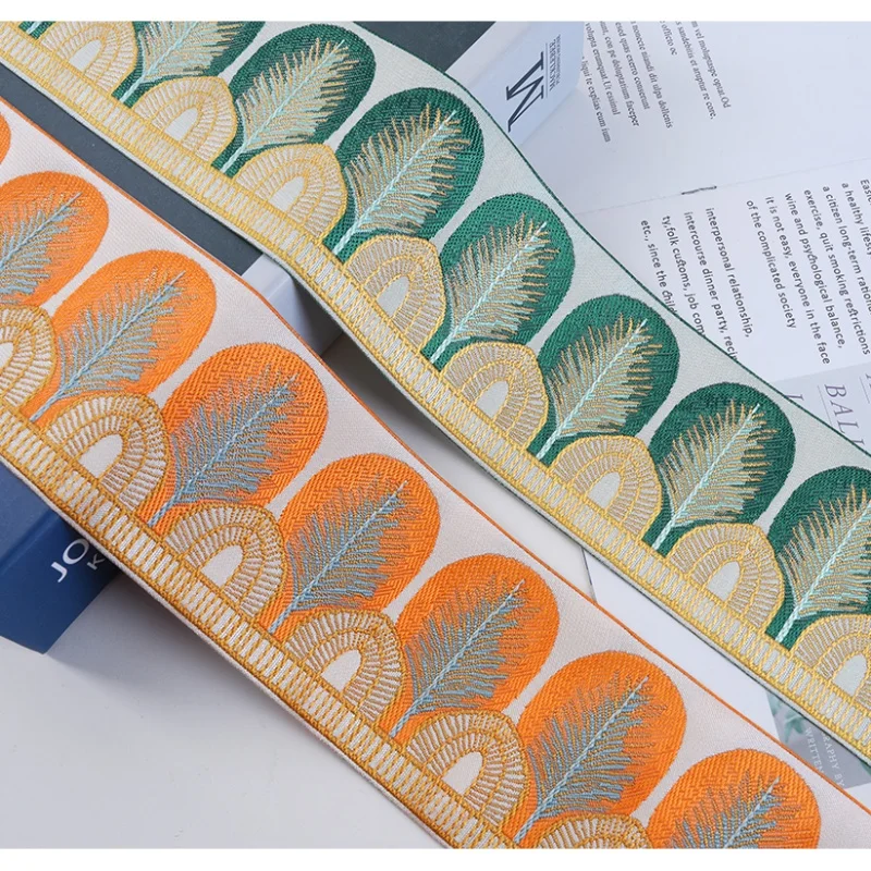 

25 м/лот, 8 см, широкая вышивка, жаккардовые кружевные ленты, ремни, аксессуары для штор, край подушки, декор для одежды, дивана, кружевной пояс, шитье своими руками