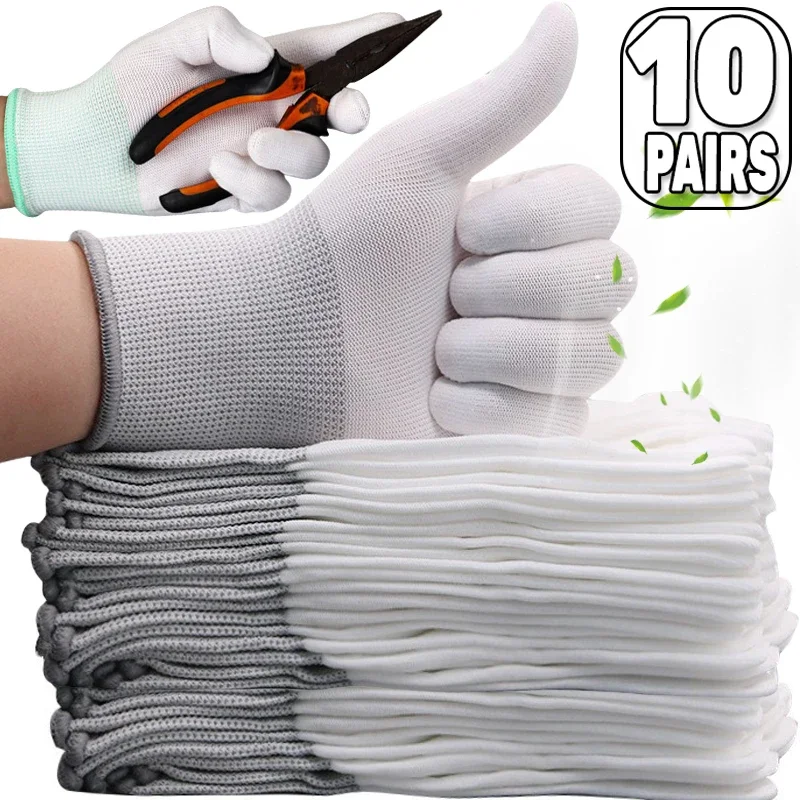 1-10pairs Antistatic Gloves Anti Static ESD Electronic Working Glove Pu Coated Palm Coated Finger Antiskid for Finger Protection