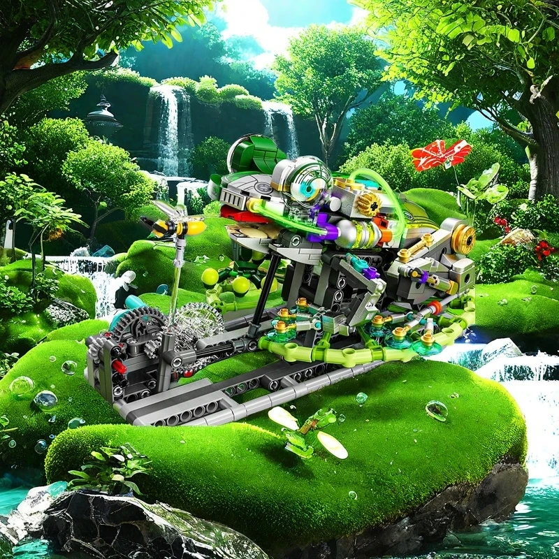 Jouet de blocs de construction de grenouille mécanique 2025, Kit de moteur de puissance de modèle de Robot saut avec jambes et engrenages mobiles, cadeau d'anniversaire pour enfant