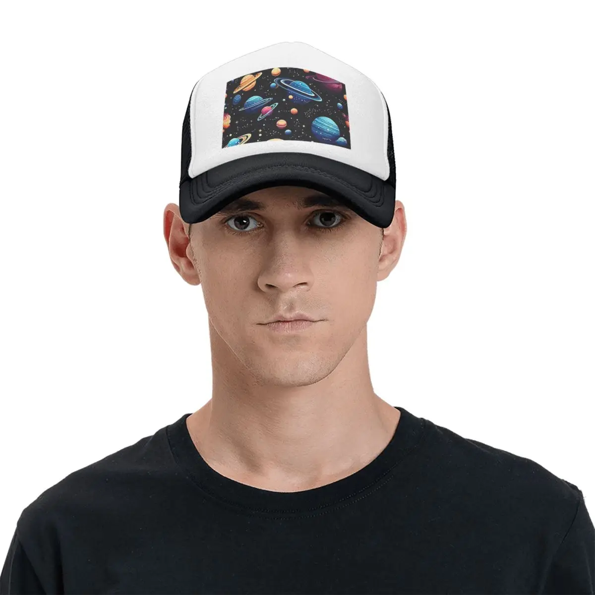 Solar System Space Planets Universe (30) Cap Casual Mesh Baseball Caps Adjustable Hat Hip Hop Summer Unisex Baseball Hats