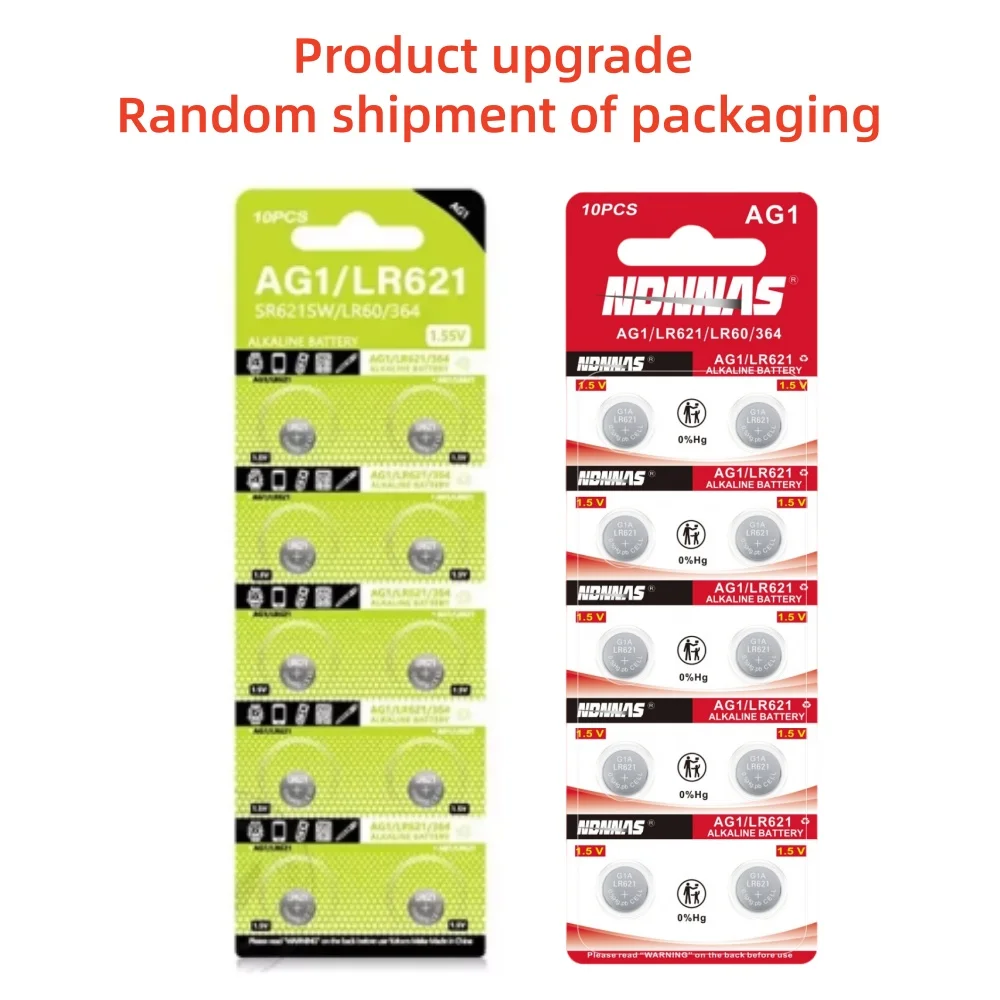 100-500PCS AG1 LR621 1.55V Alkaline Button Battery SR621SW 364 164 SR60 363 621 SR621 L621 CX60 Coin Cell for Watch Clock Remote