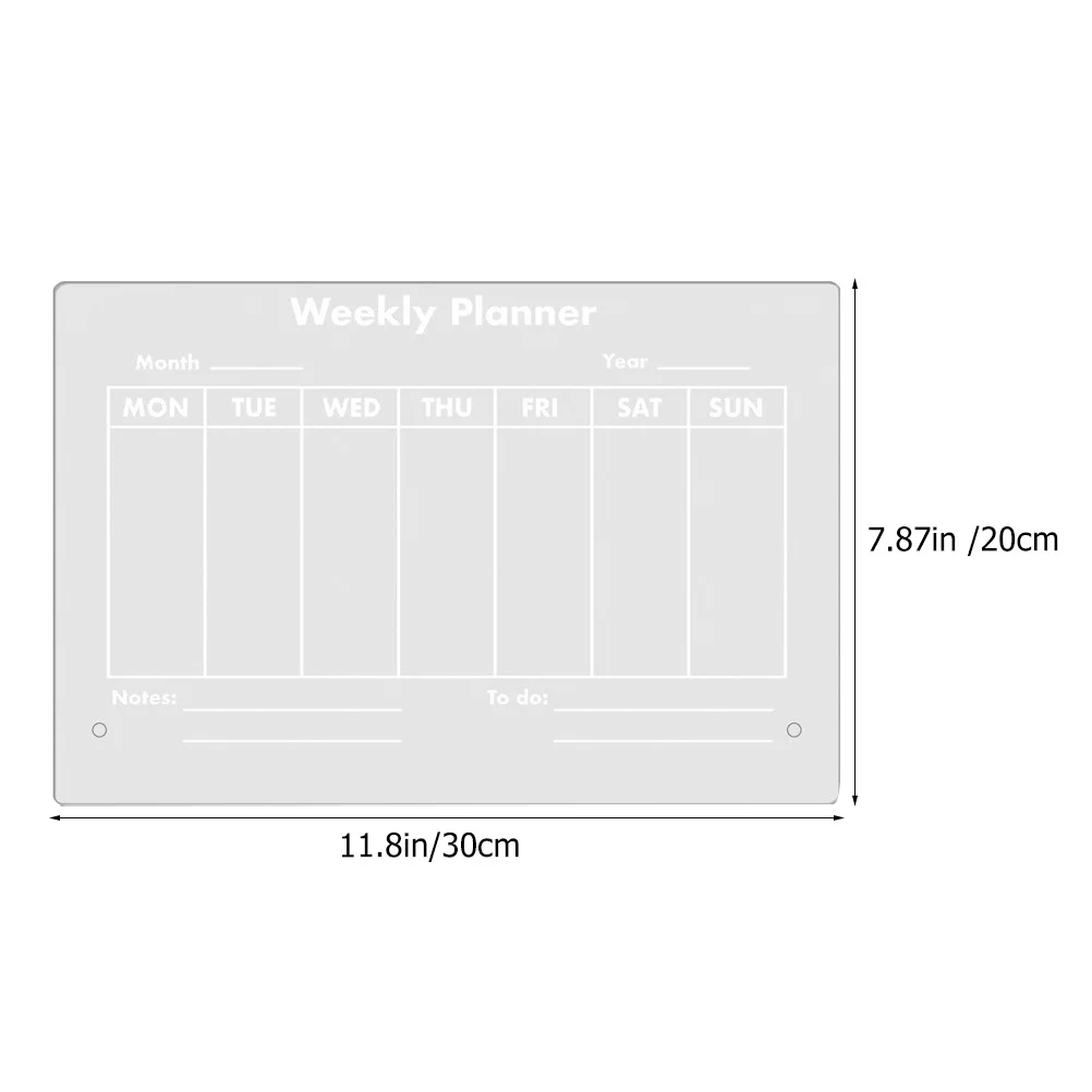 1 مجموعة الاكريليك مذكرة شفافة قابلة لإعادة الاستخدام رسالة المجلس لمكتب المنزل سطح المكتب طاولة كتابة مجلس متعدد الوظائف ملاحظة المنظم #2
