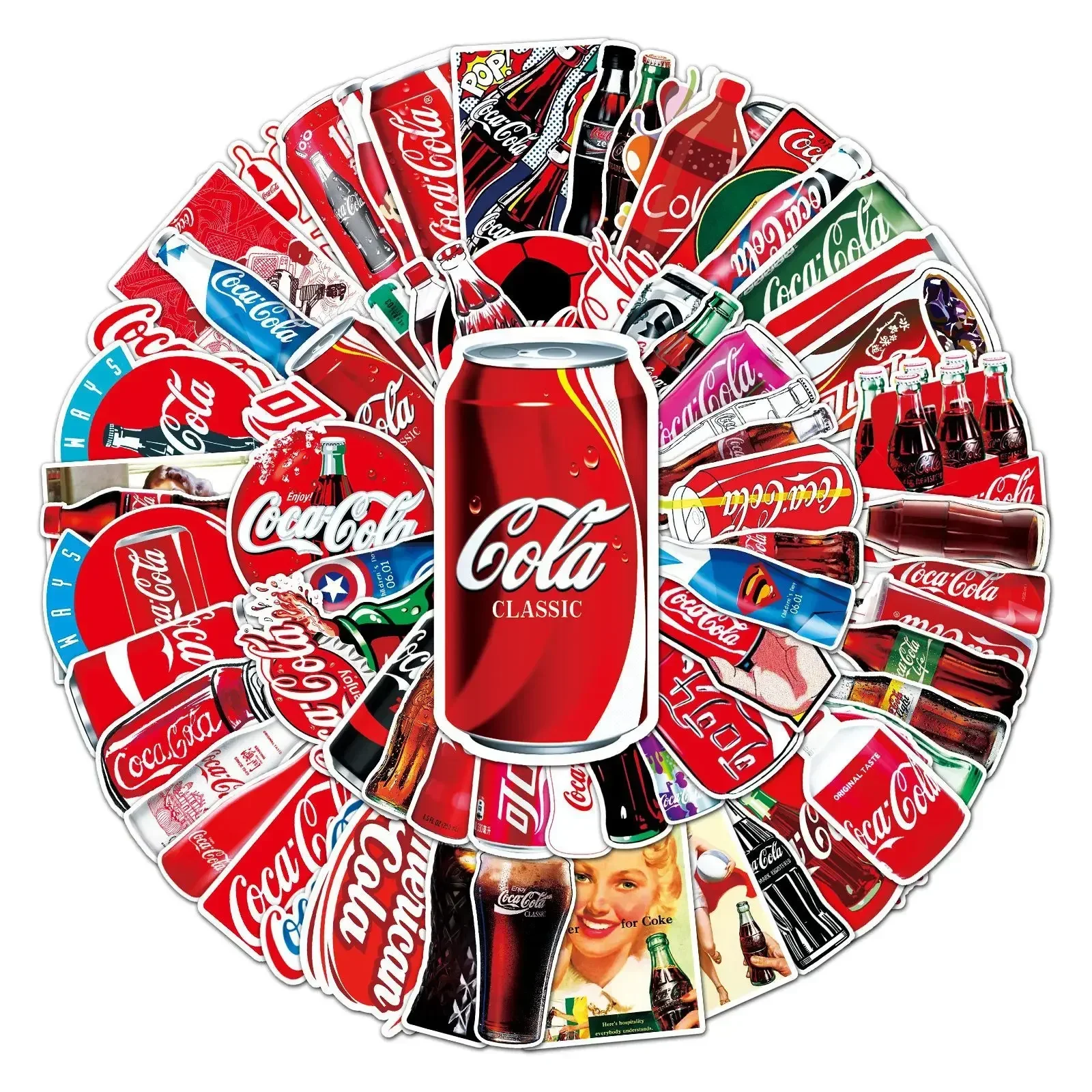 AliExpress Bandai 76pcs Coke Laptop Bike Car Decoration Waterproof Sticker