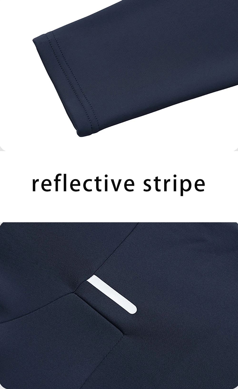 Fleece Lining Men's Running Shirts Long Sleeve Quarter Zip Pullover Workout Athletic Shirts Casual Reflective Long Sleeve Shirts