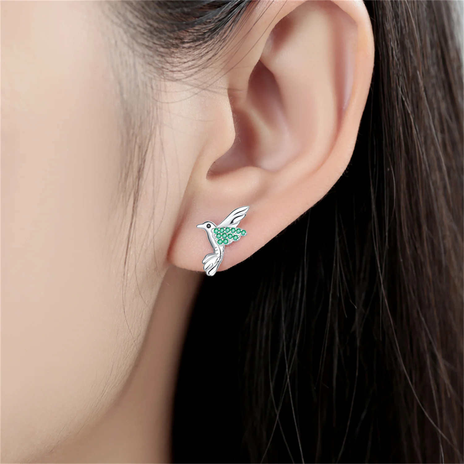 Pendientes de plata esterlina 925 para mujer, aretes con forma de búho y pájaro, de circonita, para uso diario, accesorios de joyería, regalos finos para fiesta