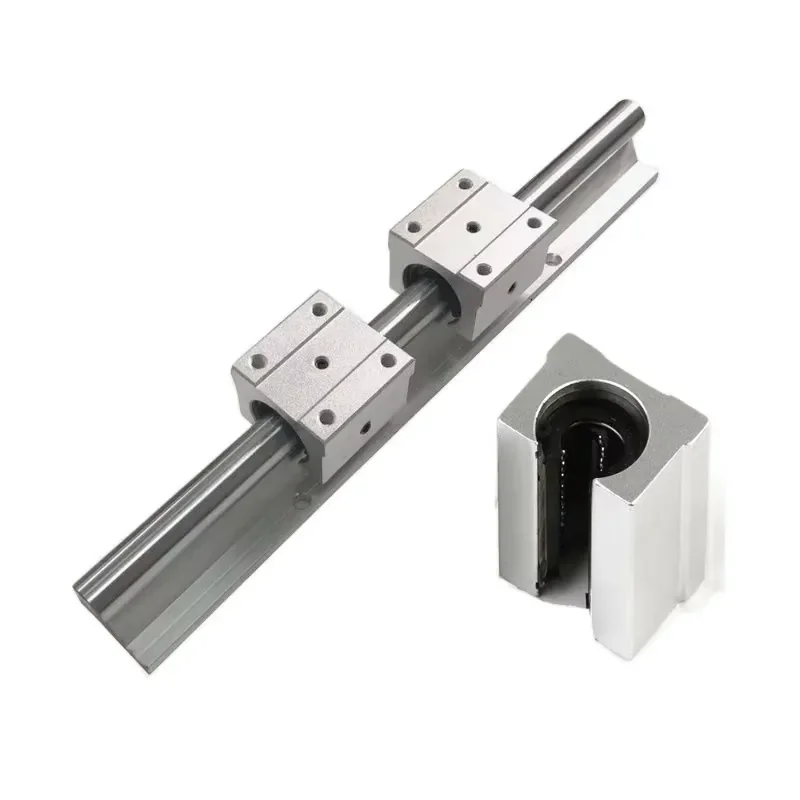 GOGO Cylindrical Guide Linear Light Shaft Slide Rail Slider SBR10 SBR12 SBR16 SBR20 SBR25 SBR30 with 500mm 1000mm 1500mm