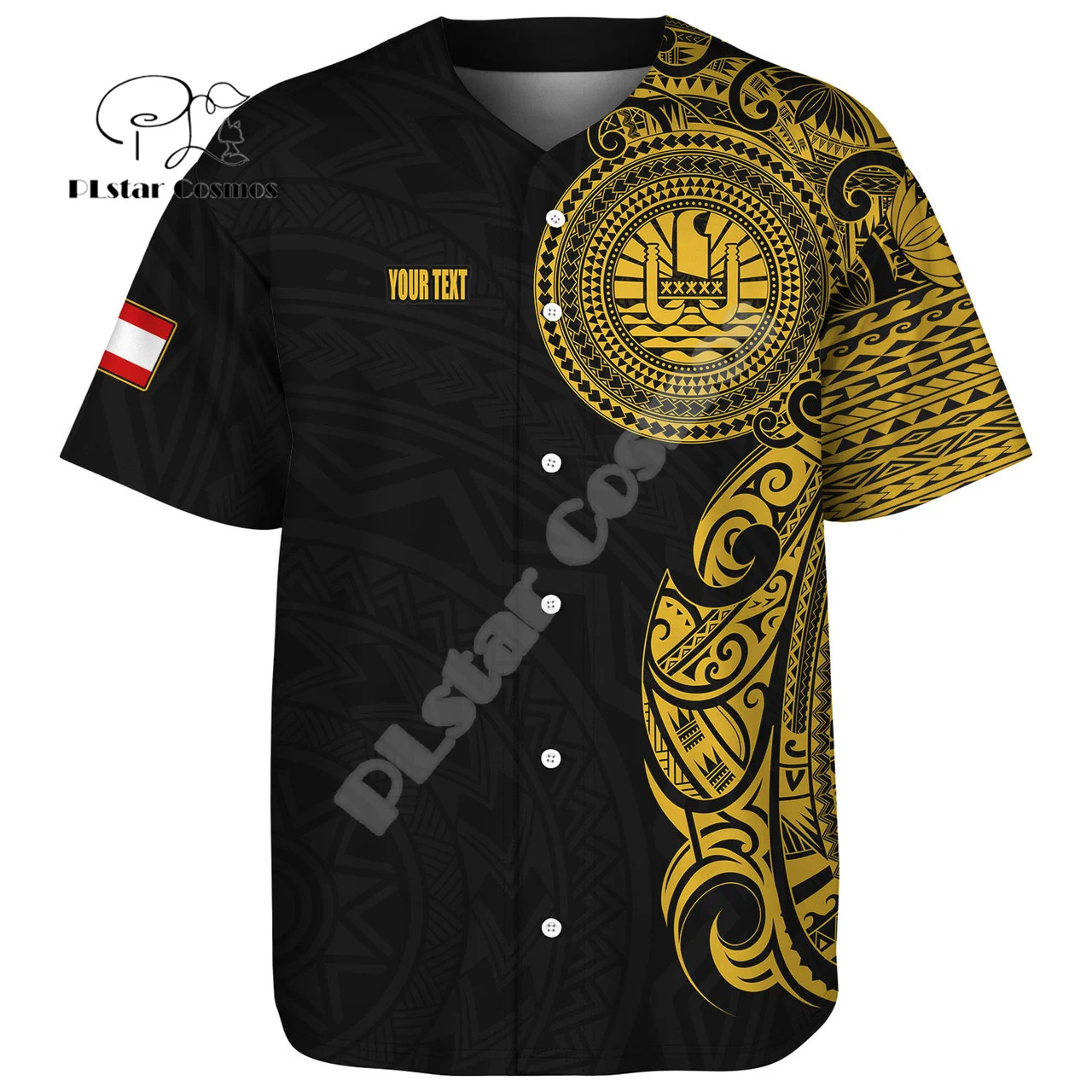 

Custom Name French Polynesia Tahiti Hibiscus Tattoo Retro 3DPrint Summer Baseball Jersey Shirts Casual Harajuku Short Sleeves V1
