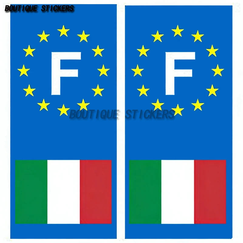 

2 exquisite Département Italie F Département Turquie F License plate stickers, waterproof PVC stickers for cars and motorcycles