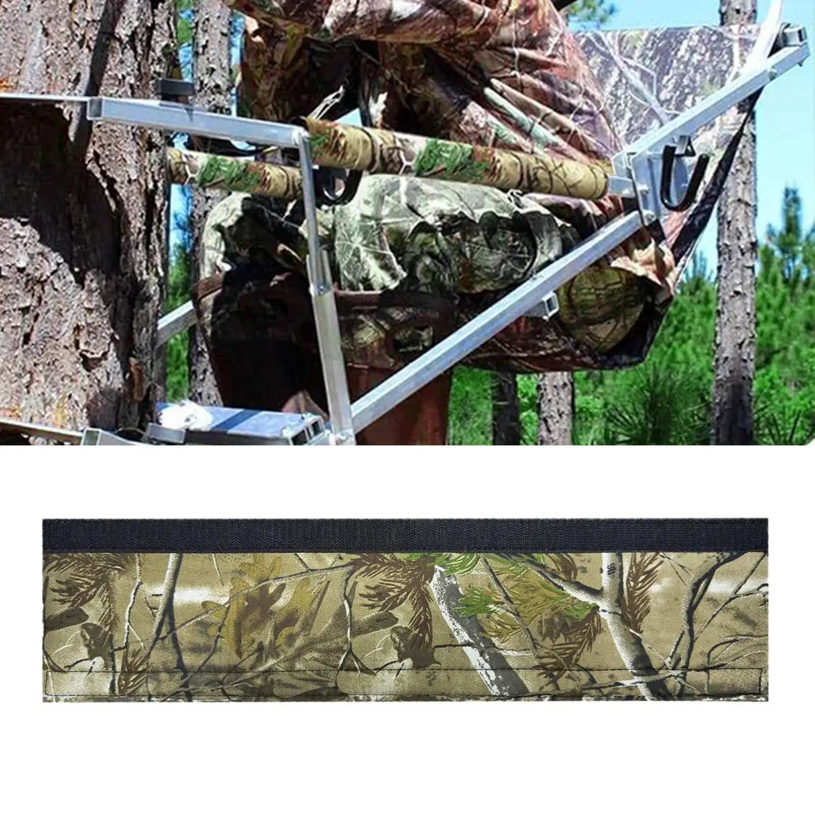 سلم حامل الملحقات عدم الانزلاق التمويه حامي ترايبود الغزلان حامل حماية الوسادة للتخييم في الهواء الطلق الرياضة تسلق الراحة