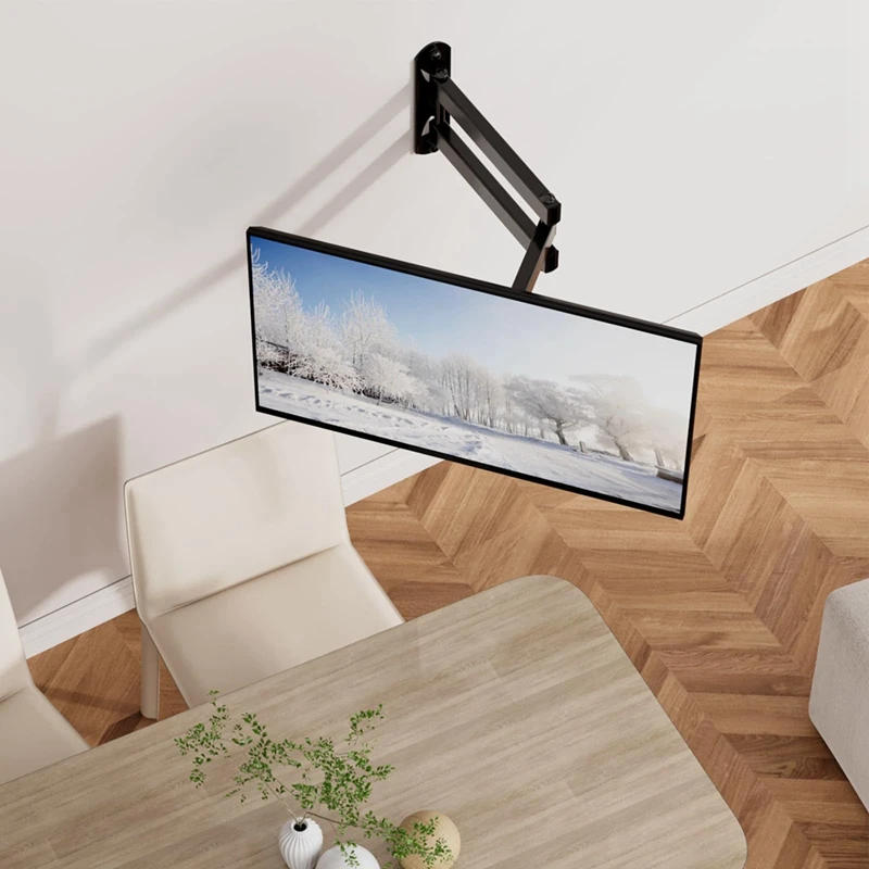 Moniteur LCD articulé mural pour TV, mouvement complet, bras d'extension de 15 pouces, percussion d'inclinaison pour la plupart des téléviseurs LED de 13 à 32 pouces, durable