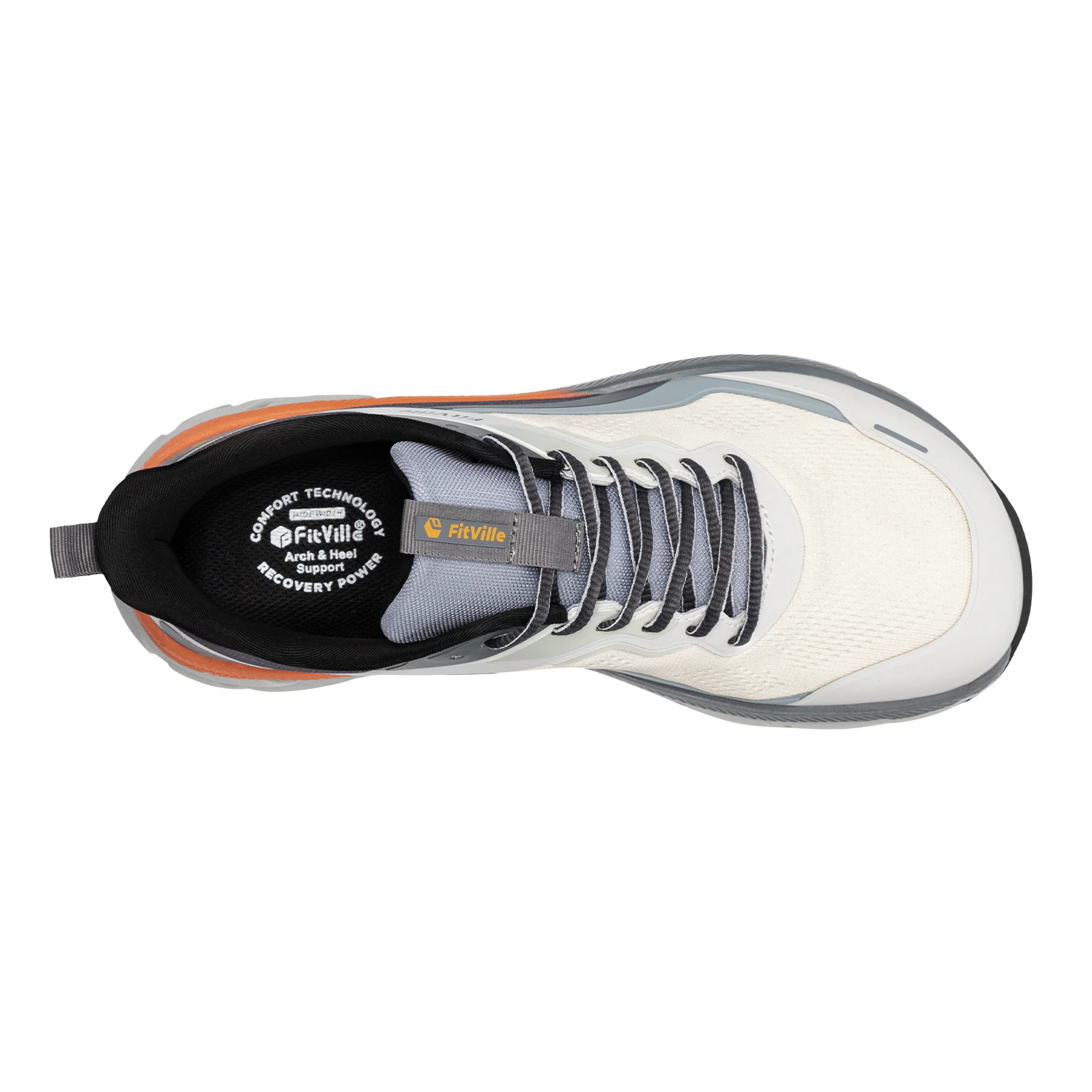 FitVille Sports Sneakers Extra Breiter Zehenbereich Laufschuhe Atmungsaktive Dämpfung Joggingschuhe für Herren Komfort Bogenunterstützung Rutschfest – Detail 13