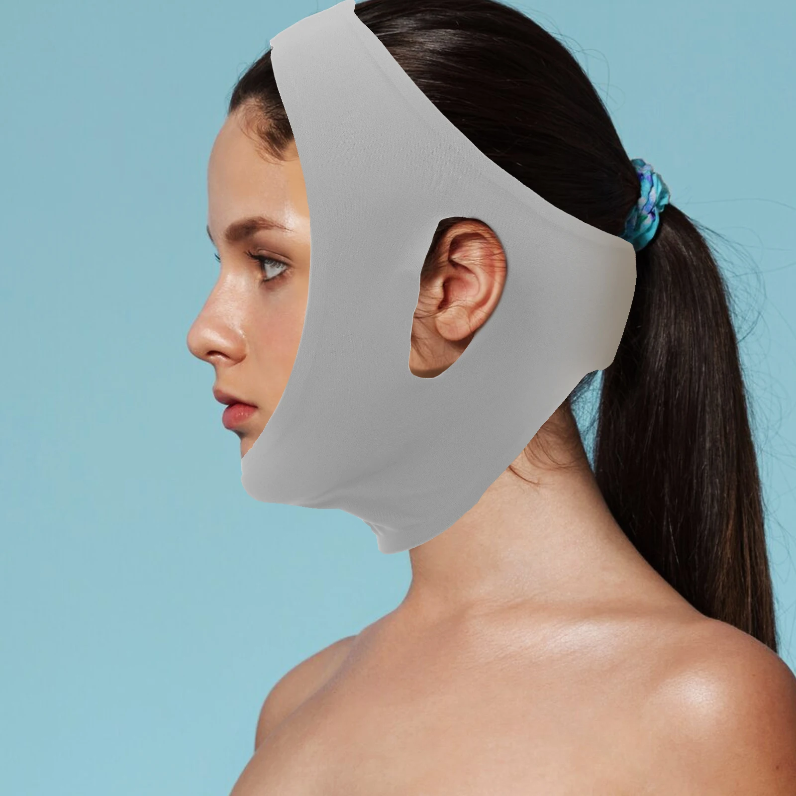 

Slimming Face Double Chin Reducer Lifting Gray Chin Reducer XXL Tightening Facial Shaper Breathing Face Tool