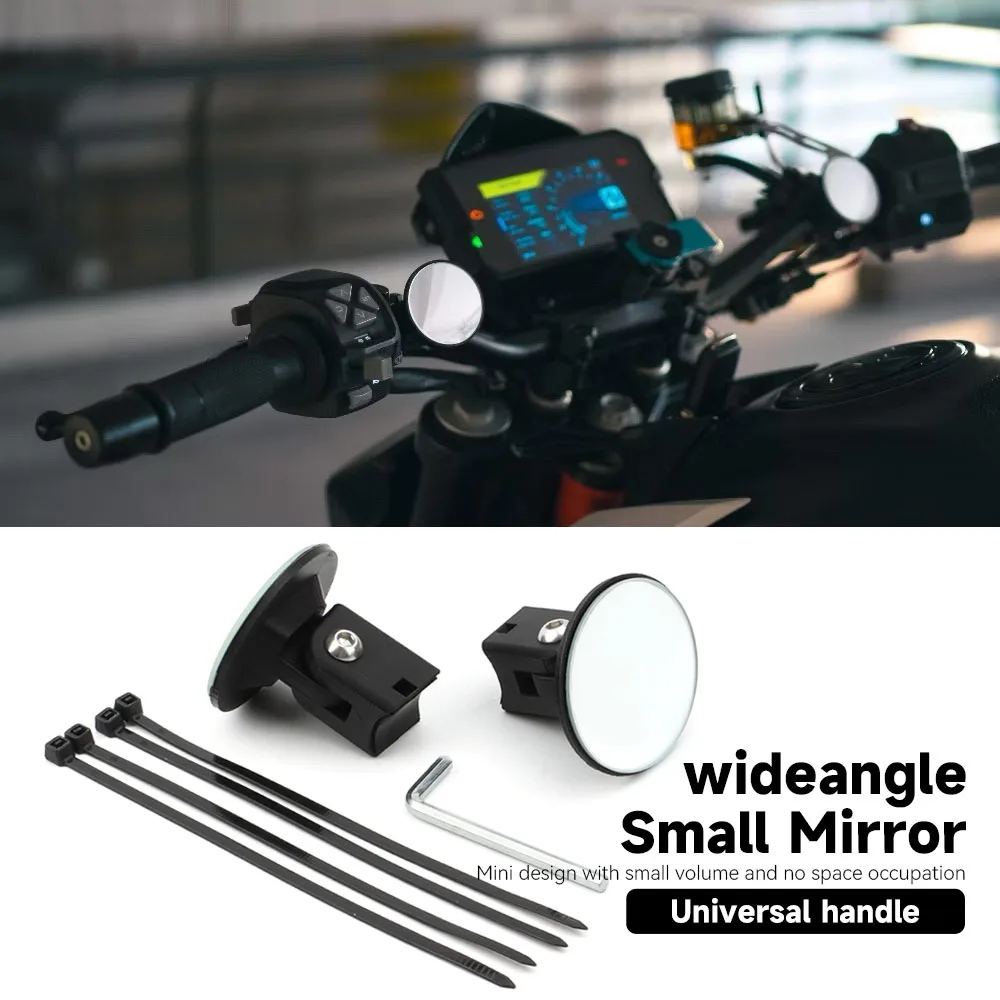 Espejo Retrovisor Circular de Gran Angular para Motocicleta, Compatible con 690 125 390 SMCR ENDURO 125 390 Enduro R 2025 KLX 230 250 300