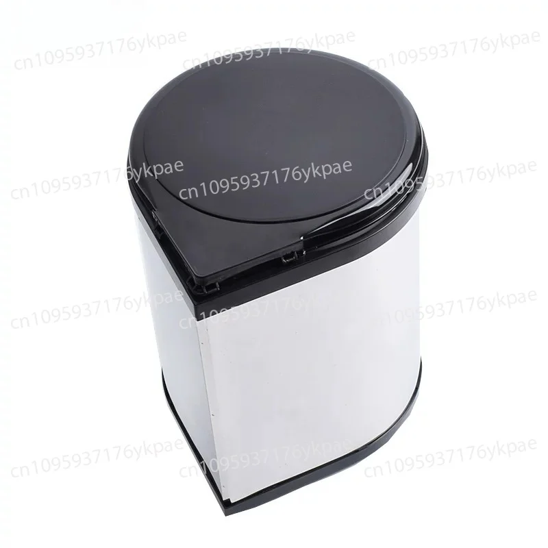 Cabinet Trash Can Embedded Household Trash Can Kitchen Sink Built-in Hidden Stainless Steel Trash Can
