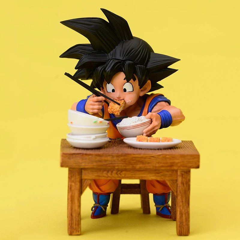 Dragon Ball Z Vegeta Figur Son Goku beim Essen, 8 cm große PVC-Actionfiguren, Sammlungsmodell, Spielzeug, Weihnachtsgeschenke – Detail 8