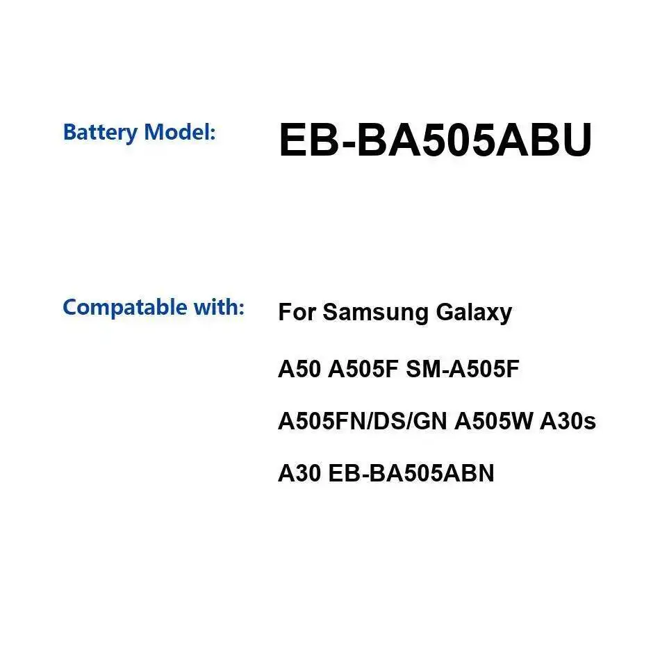 4000Mah EB-BA505ABU… - image