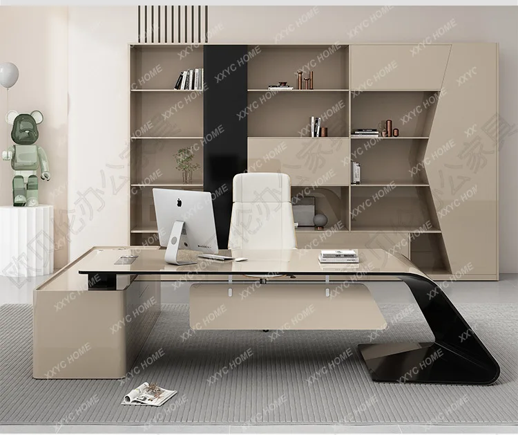 

MMSsL-J Working Office Table Hutch Storage Manager L Shaped Standing Desk Office Study Conference Escritorio Office Furni