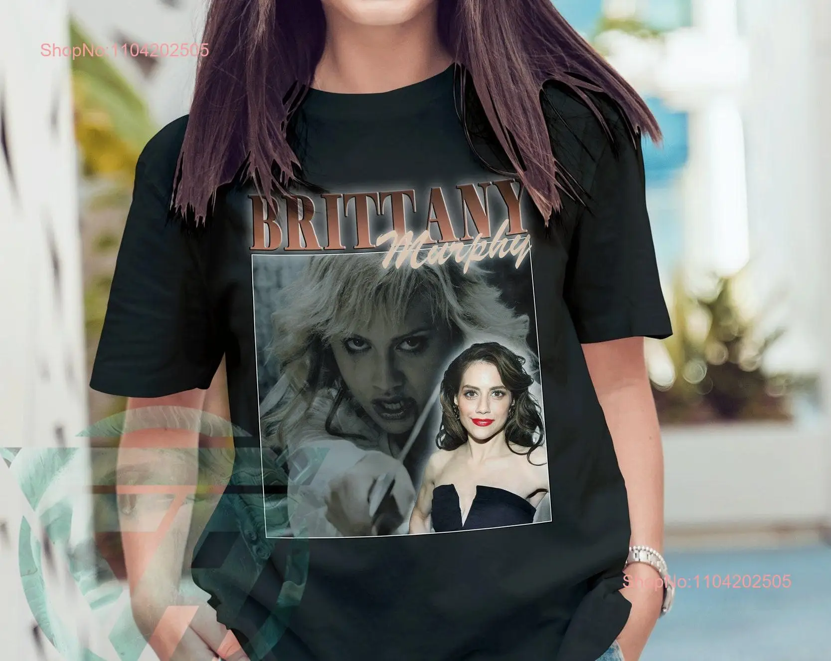 Brittany Murphy T-Shirt-Design, Retro-Stil, coole Fan-Kunst, neue lange oder kurze Ärmel