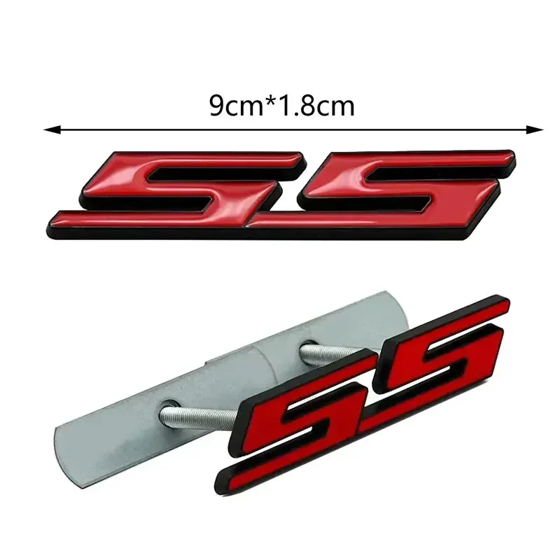 Car Front Grille Emblem Auto Trunk Sticker for Chevrolet SS Logo Camaro Cavalier Onix Cruze Aveo Silverado Exterior Accessories