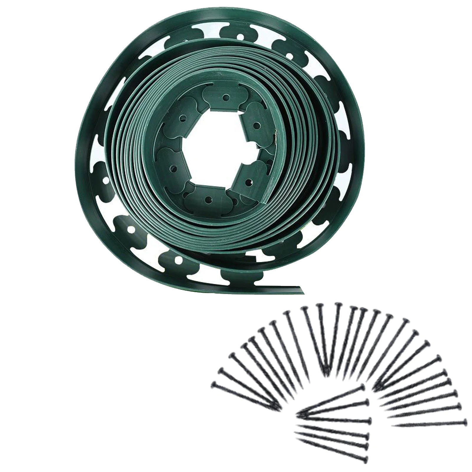 Cerca de borda de gramado de jardim, 10m, com 30 pontas, caminho flexível, cerca de borda de gramado, decoração de jardim de paisagem ao ar livre