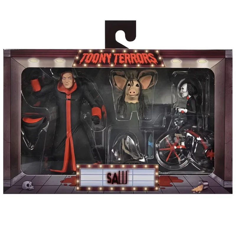 

NECA Saw Figure Jigsaw Red Robe Action Figuras Anime GK Statue Manga Figurine Toys Model Ornament Halloween Gift for Kids
