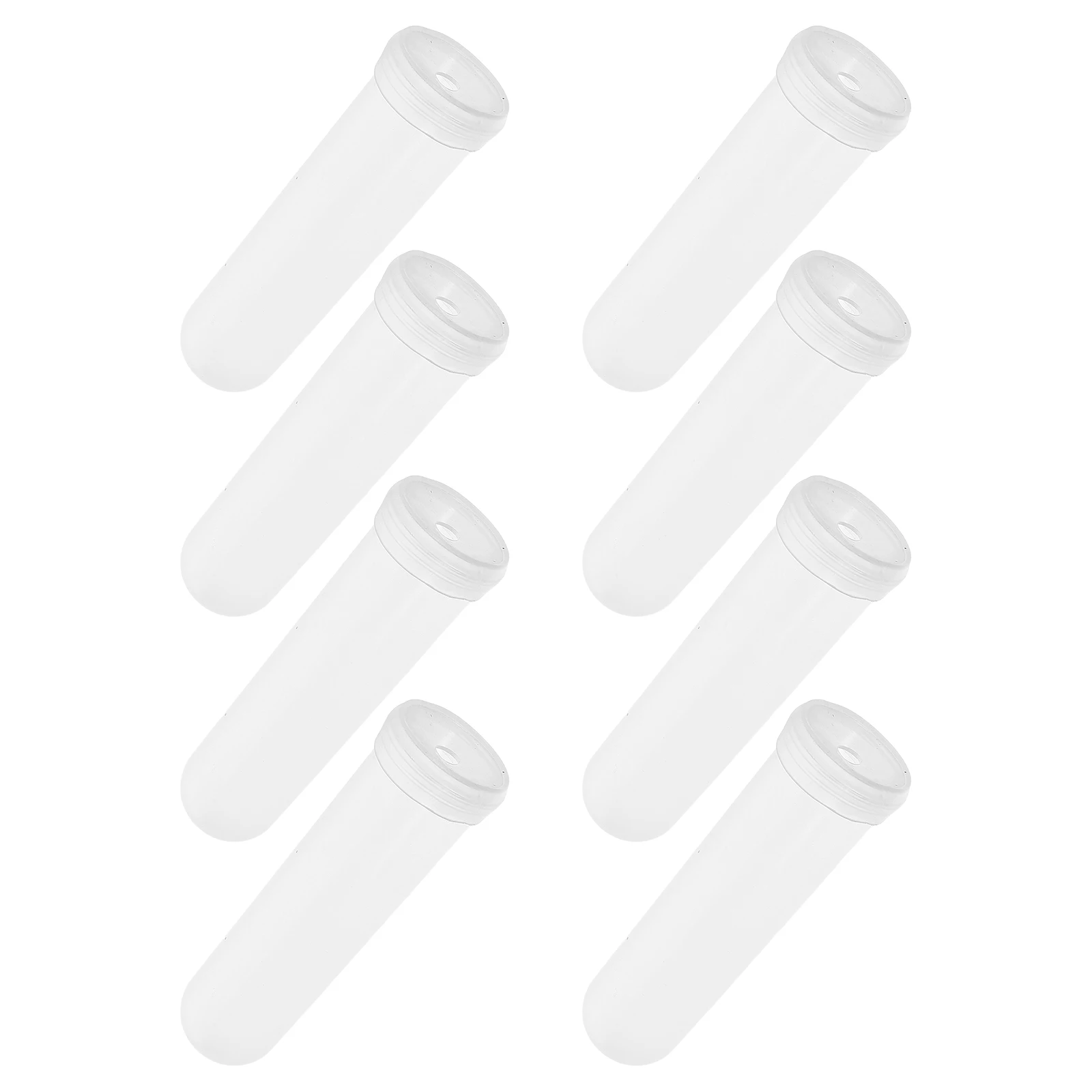 8 Pcs Flower Preservation Tube Floral Tubes Holder Decorative Test Vase Transparent Plastic Stem