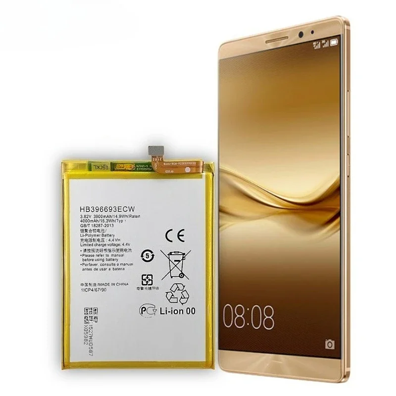 بطارية الهاتف المحمول 4000mAh HB396693ECW لهواوي ميت 8 NXT-AL10 NXT-TL00 NXT-DL00 بطاريات بديلة #3