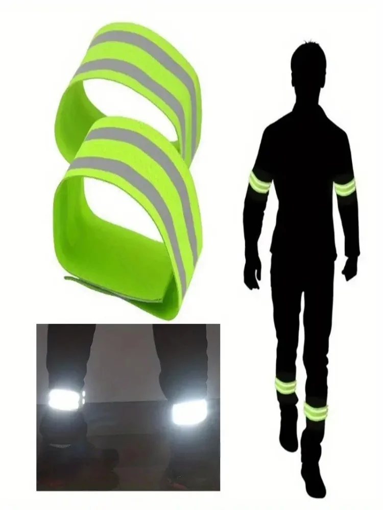 AliExpress NONE 4-Pack Adjustable Arm Bands, Reflective Exercise Bands for Running, Cycling, Outdoor Sports, Arm & Leg Support