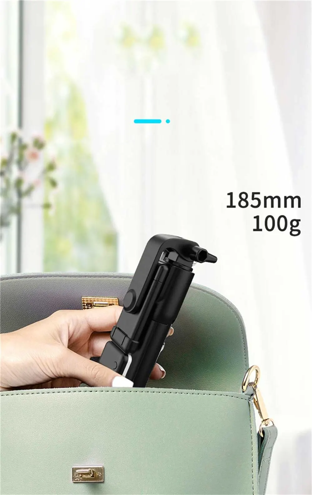 Wireless Selfie Stick Retractable Multifunctional Mini Tripod Holder With LED Fill Light Bluetooth Remote Shutter For Shoot Vlog