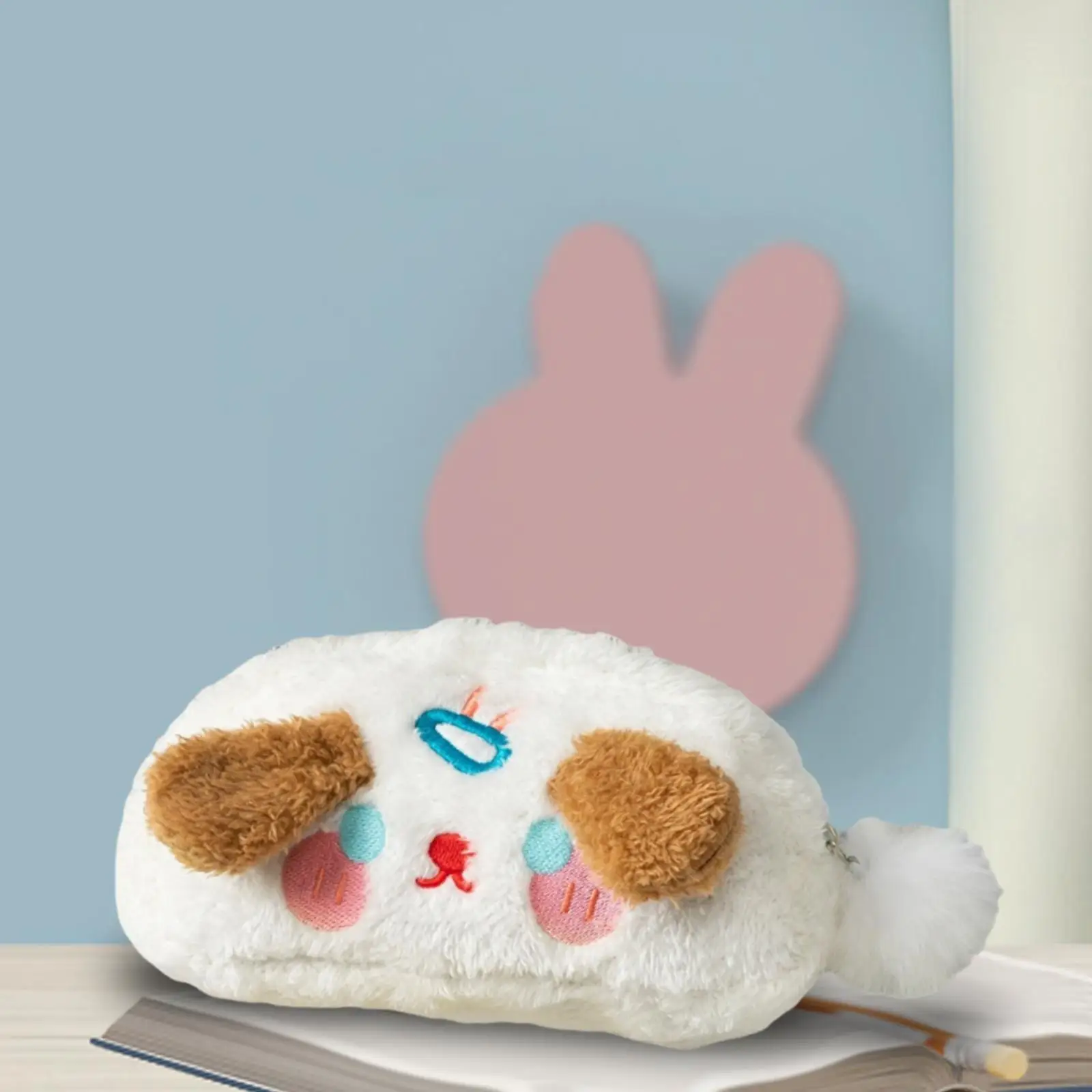 Plush Pencil Case Adorable Puppy Child Purse Stationery Organizer for Parties Christmas School Office Supplies Birthday Present