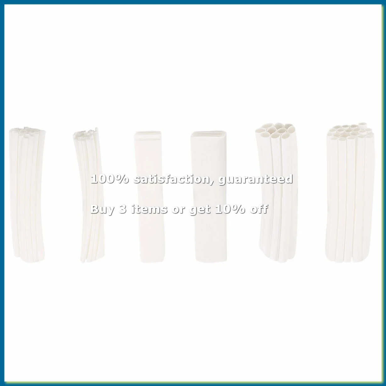 4pack X((100 pcs heat shrink tube casing heat shrink tube color:white)