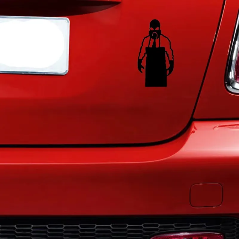 15*8.2 سم قناع الغاز الميثيل مختبر الغريبة تصميم نافذة السيارة الخلفية الوفير دراجة نارية الملحقات الفينيل سيارة ملصق #4