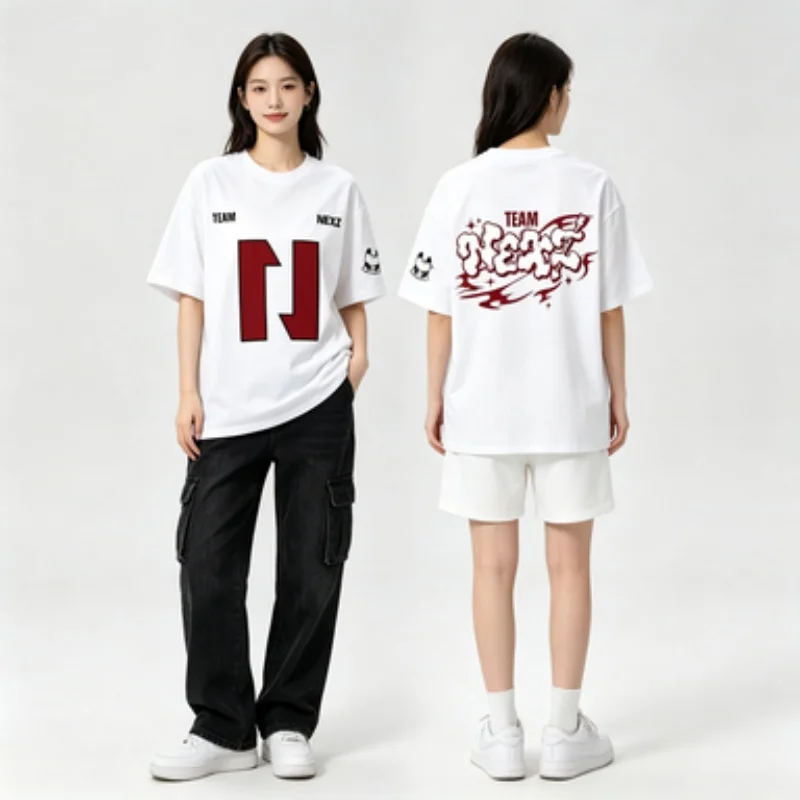 2026 Sommer NEXZ T-Shirt LIVE TOUR T-Shirt mit gleichem Schriftzug K-Pop Mode Herren Damen Bequemes Eltern-Kind Kurzarm-Shirt – Detail 3