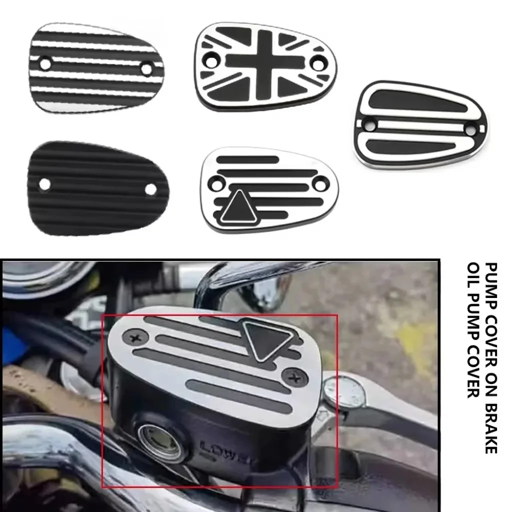 For Triumph Bonneville Bobber T100 T120 Front Brake Reservoir Master Cylinder Disc Cap Cover Black Speedmaster Accesorios Moto