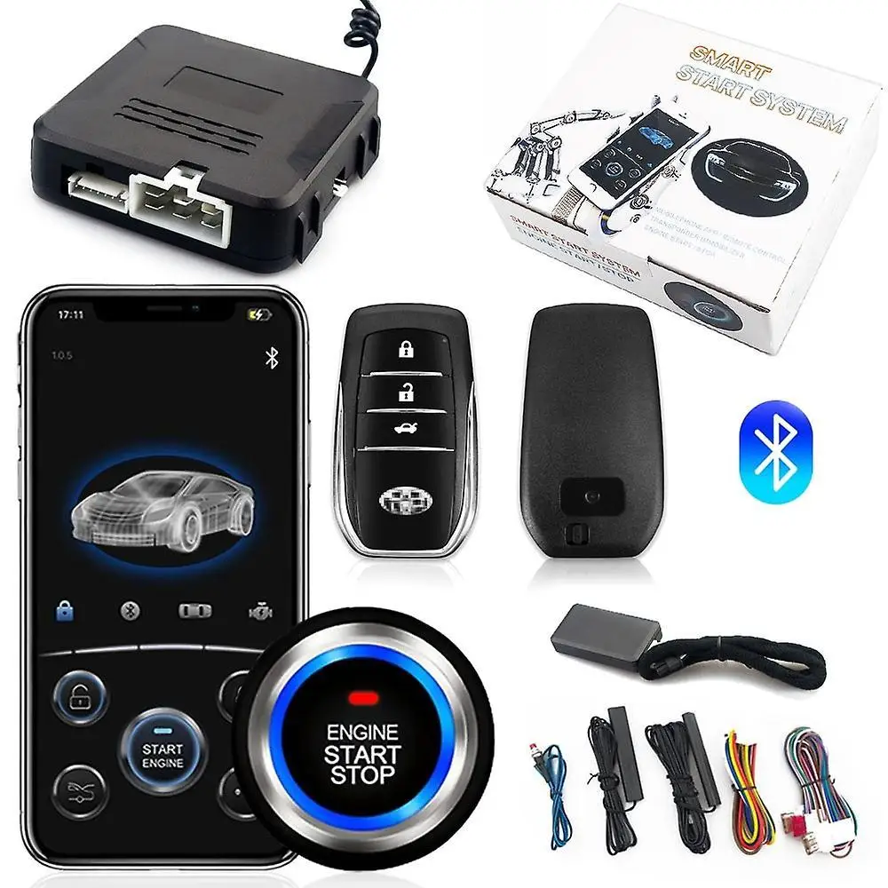 

Car alarm remote control PKE car keyless entry engine start alarm system button remote start stop