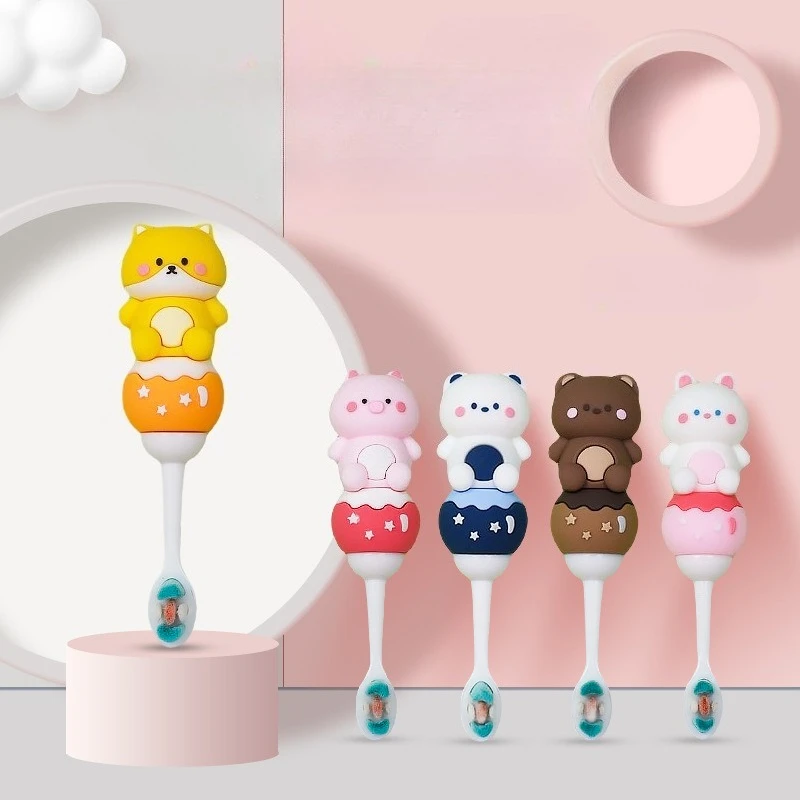 

Children Toothbrush Three-sided Soft Bristle Teeth Whitening Brushes For 3-12 Years Old Kids Toothbrushes Dental Oral Care