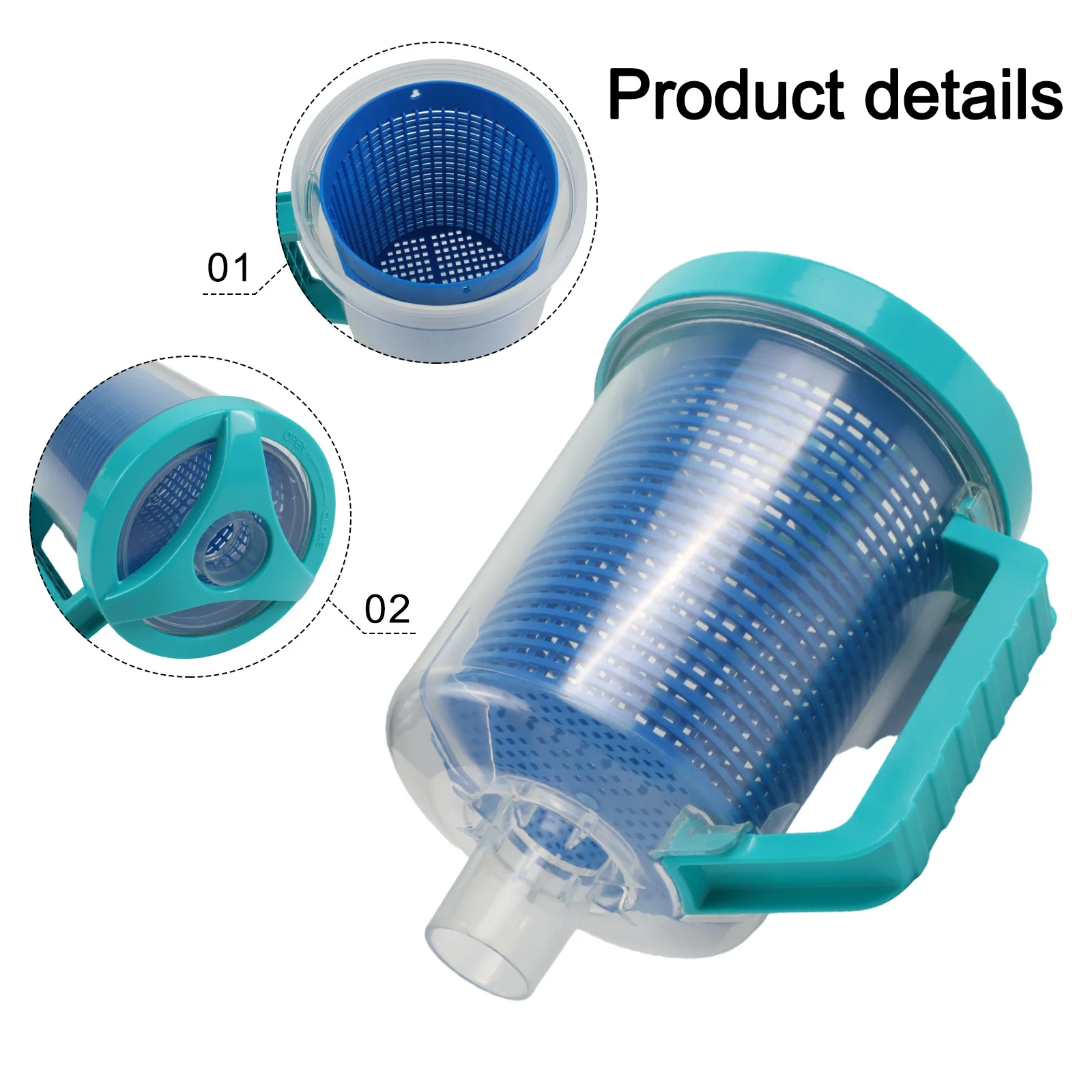 

Clear Leaf Trap Leaf Trap Debris Collection Convenient Maintenance Easy-open Lid Efficient Filtration Extra-large Basket