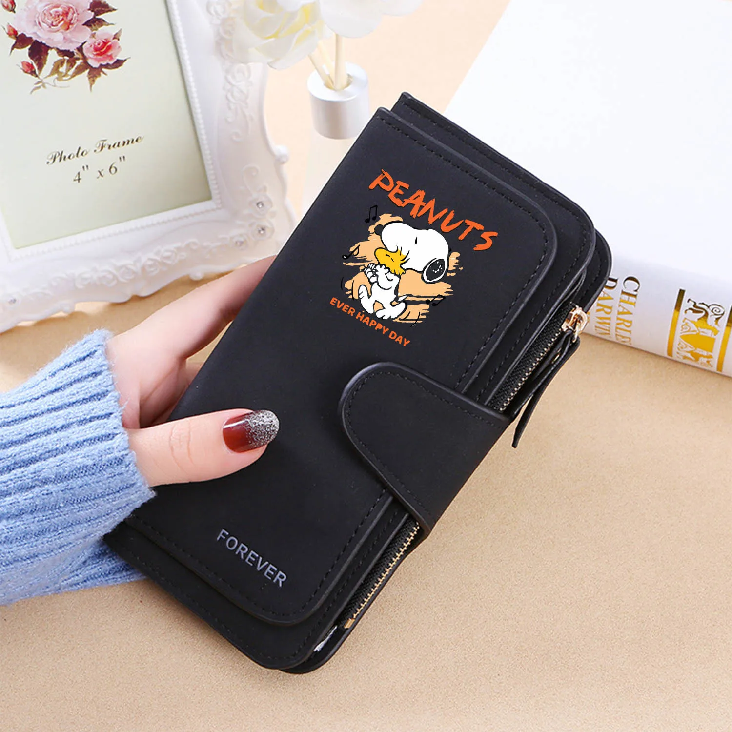 Snoopy New Wallet for Woman Cartoon Wallets Card Wallet Coin Bag Kawaii Anime Bag Fashion Purse ID Wallets Female Card Case Gift