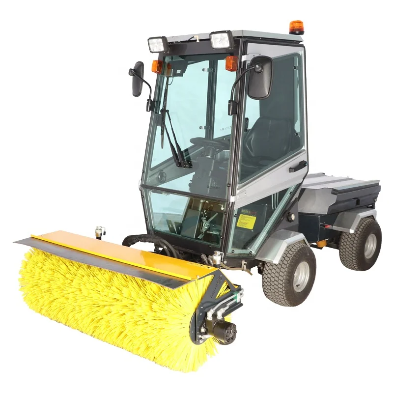 Container Garbage Snow Cleaner Machine Snow brush Compact Plate Mini Road Sweeper Snow Blade