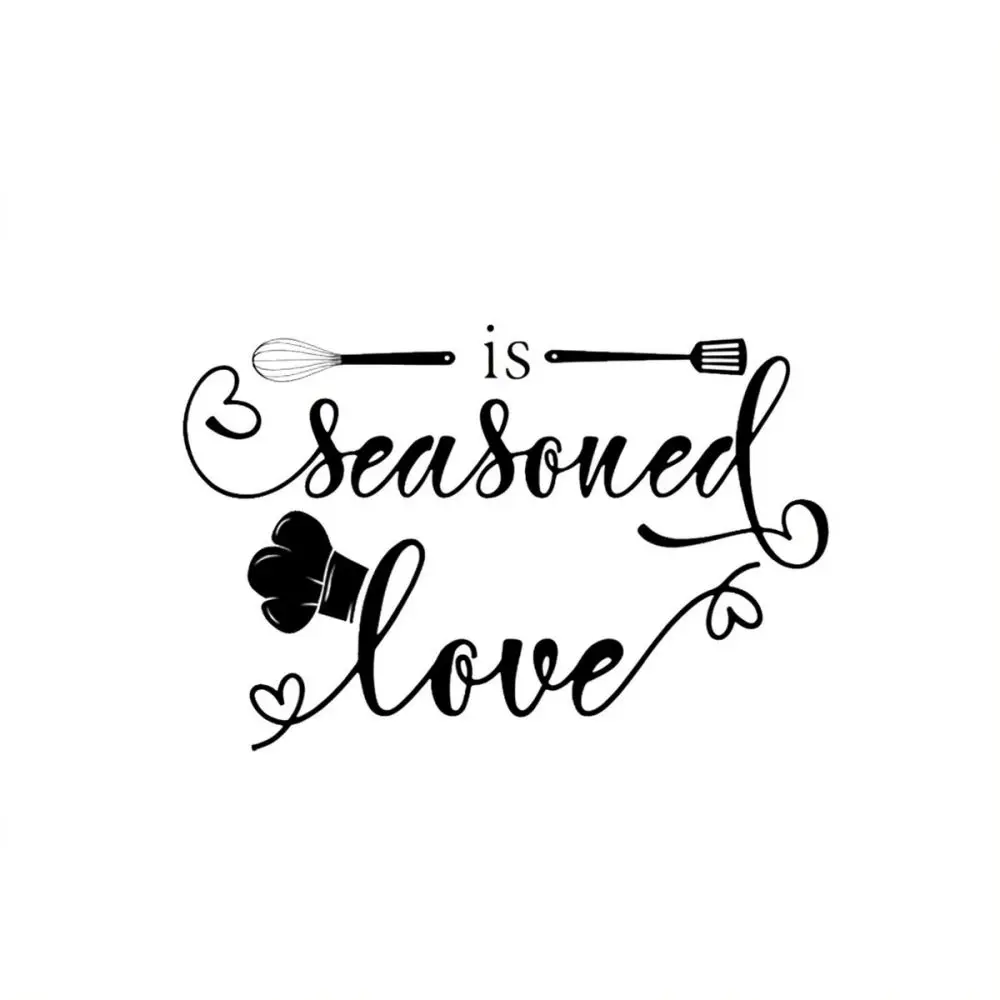 Style Kitchen English Phrase Wall Sticker Decorative Mural Decal For Home Kitchen Tiles Restaurant Wall Ornament