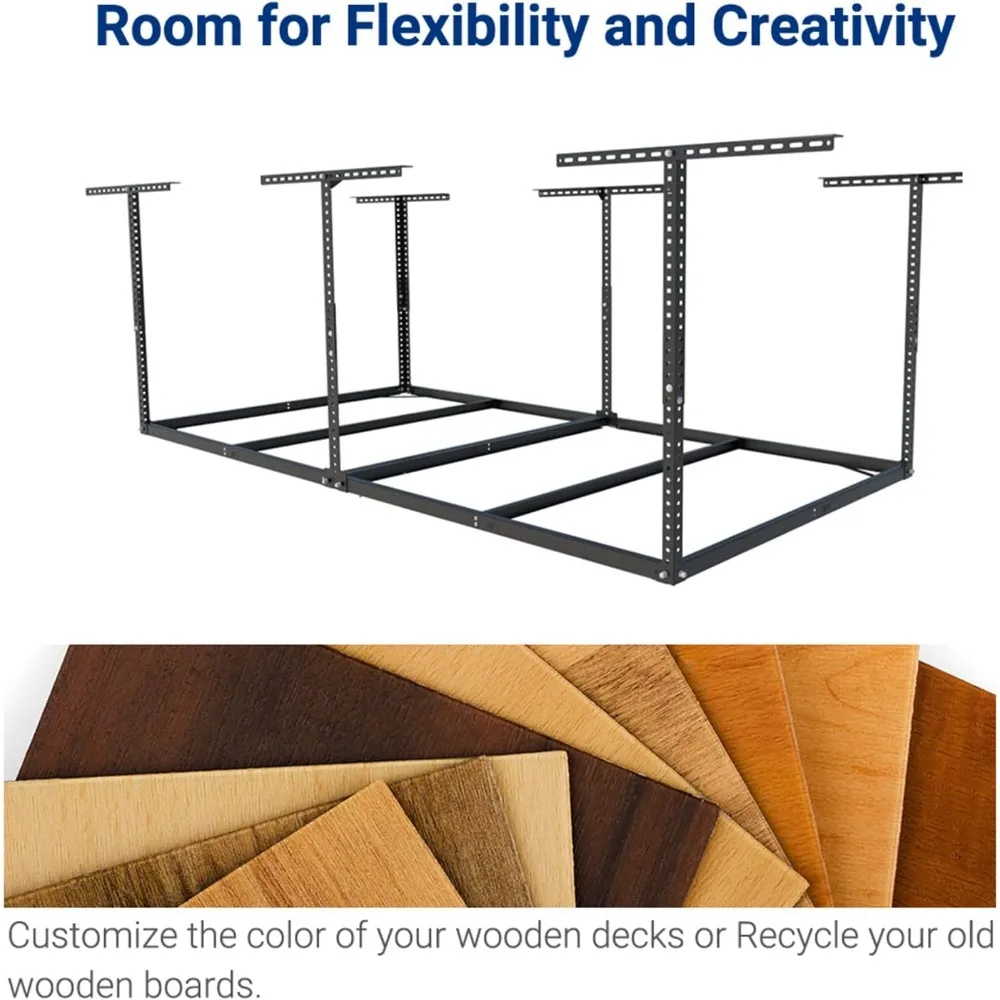 Estante de almacenamiento de techo de garaje de Metal, alta resistencia, capacidad de peso de 600 libras, 4x8
